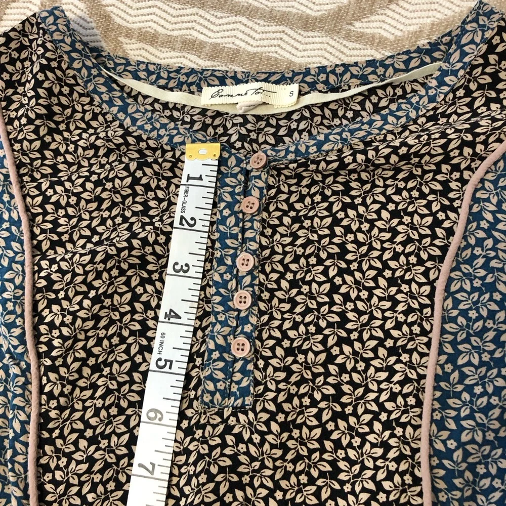Comme Toi Mixed Floral Panel Mini Dress with Drawstring - Picture 10 of 14